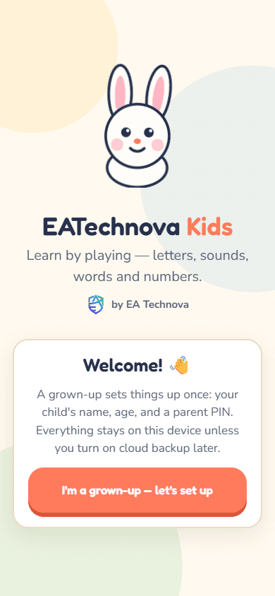 Kids parent app on a phone
